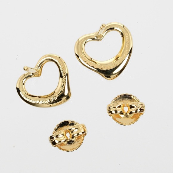 TIFFANY Gold Heart Earrings - Picture 4 of 8